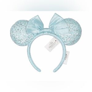 Disney Light Blue Sequins Minnie Mouse Ears Headband